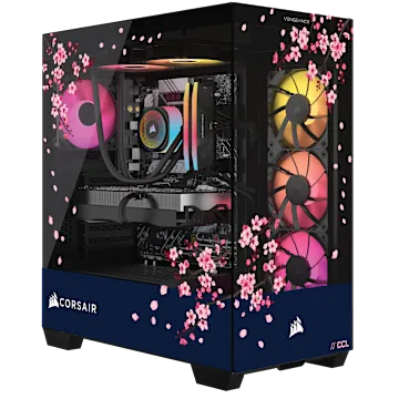 VENGEANCE a7500 DARK CHERRY EDITION Gaming PC: AMD Ryzen 7 9800X3D, GeForce RTX 5070, 32GB DDR5, 1TB M.2 SSD, Win11 Home