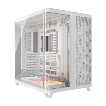 AIR 5400 LX-R RGB iCUE LINK Triple Chamber Mid-Tower PC Case - White