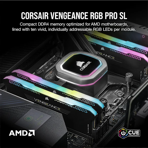 Memória Corsair Vengeance RGB PRO SL Perspectiva