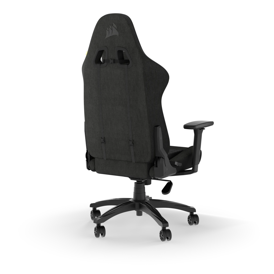 Back-right 3/4 view of chair showing backrest and recline features