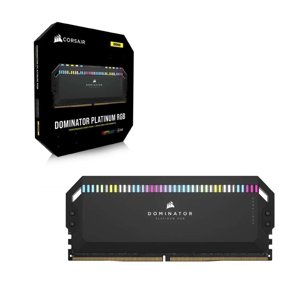 DOMINATOR® PLATINUM RGB 64GB (4x16GB) DDR5 DRAM 5600MHz C36 Memory