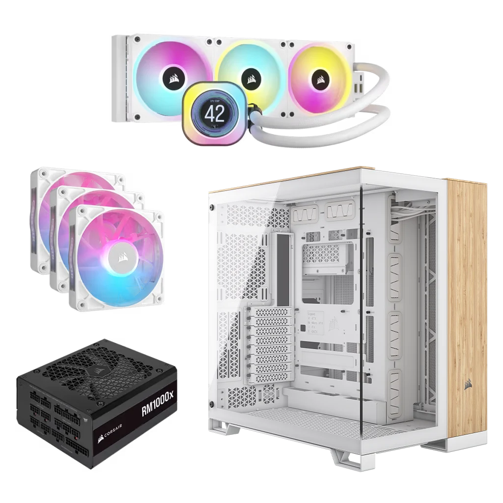 6500X White/Bamboo Wood All-in-One Bundle