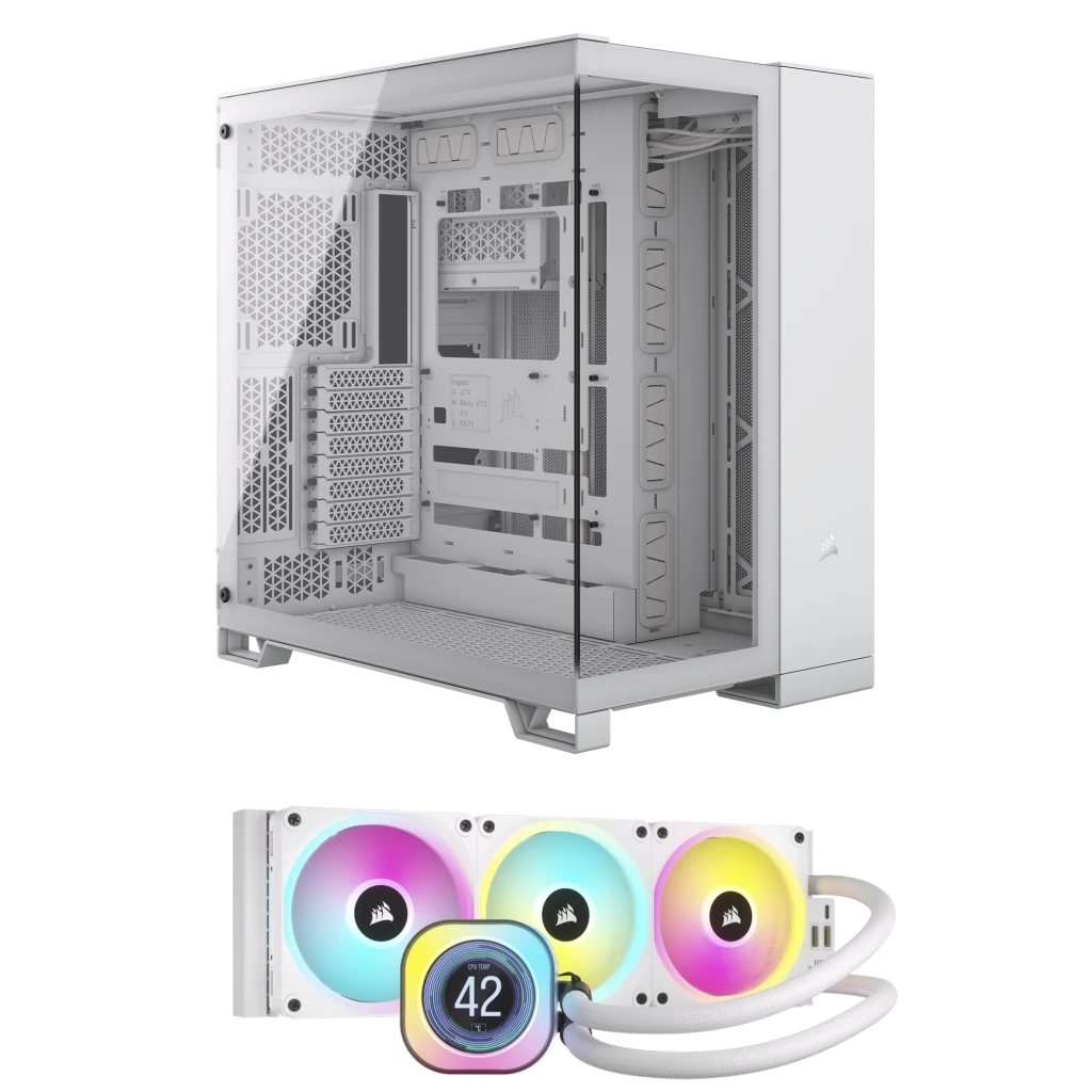 【驚きの値段で】 Link iCue with White Case 6500X H150i Cooler LCD PCケース