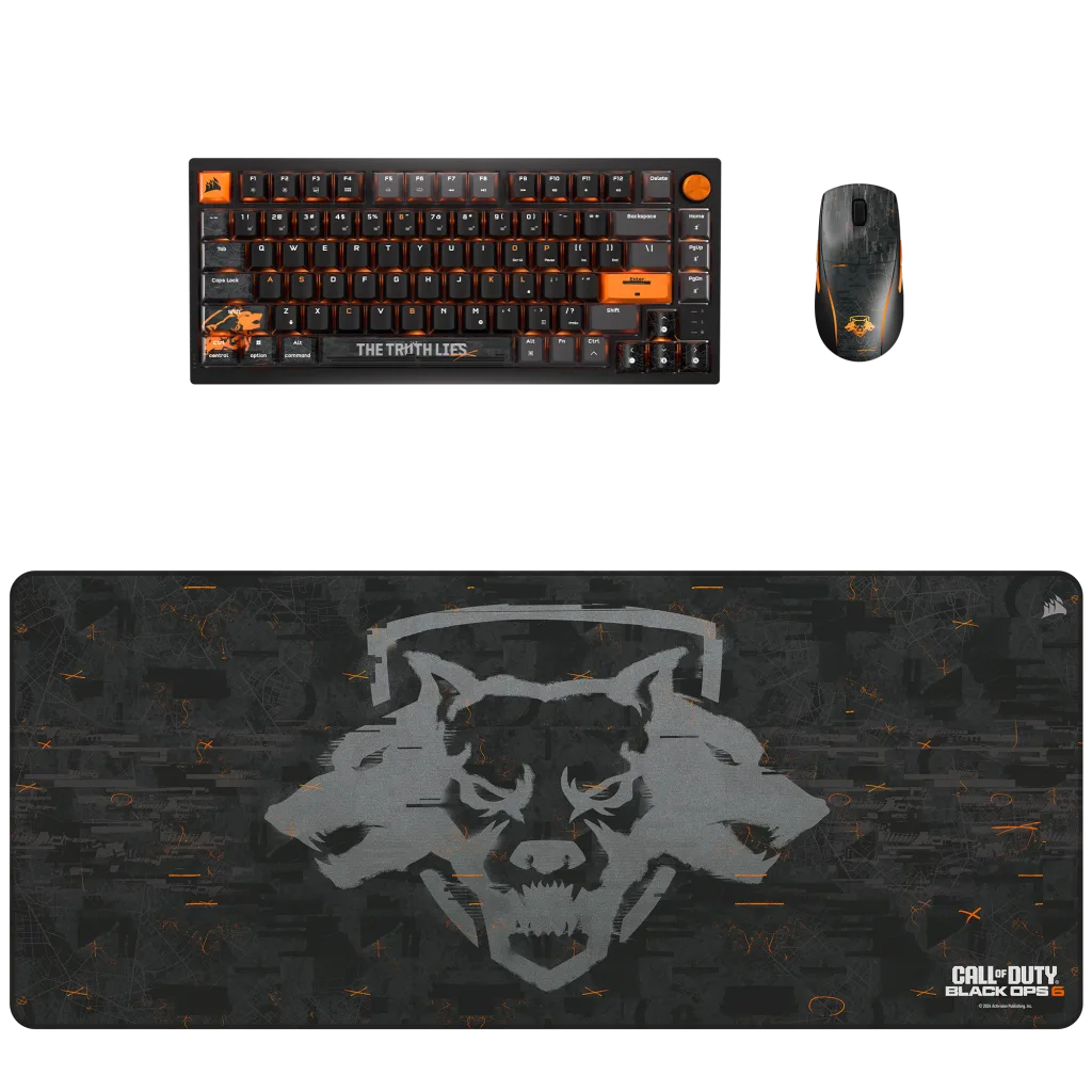 Keyboard mouse and mousepad bundle call of duty black ops 6 edition