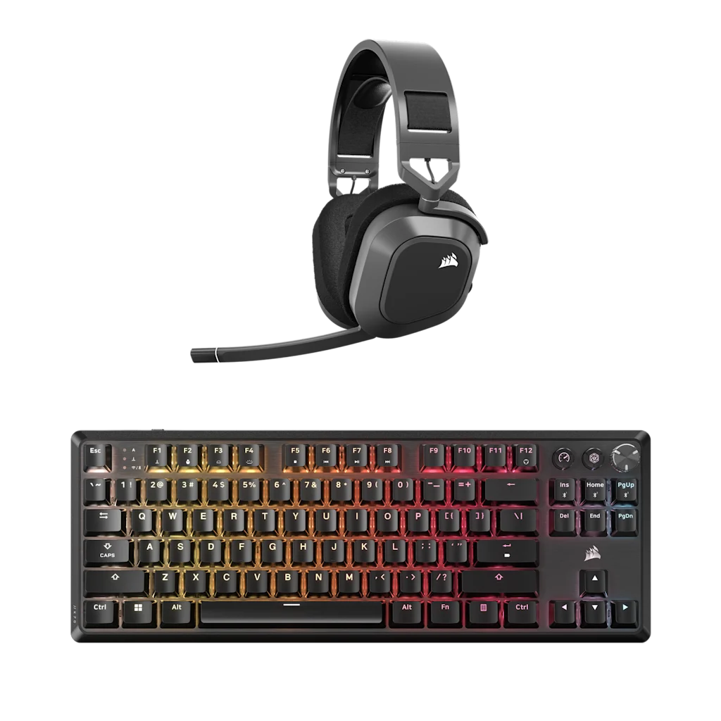 HS80 MAX Headset and K70 Core TKL Keyboard - Wireless Gaming