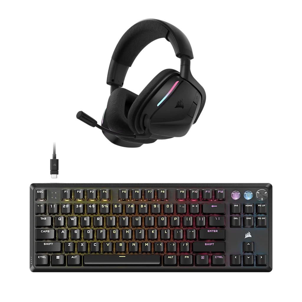 K70 PRO TKL Magnetic-Mechanical Keyboard and Void Wireless v2 Headset Gaming Bundle