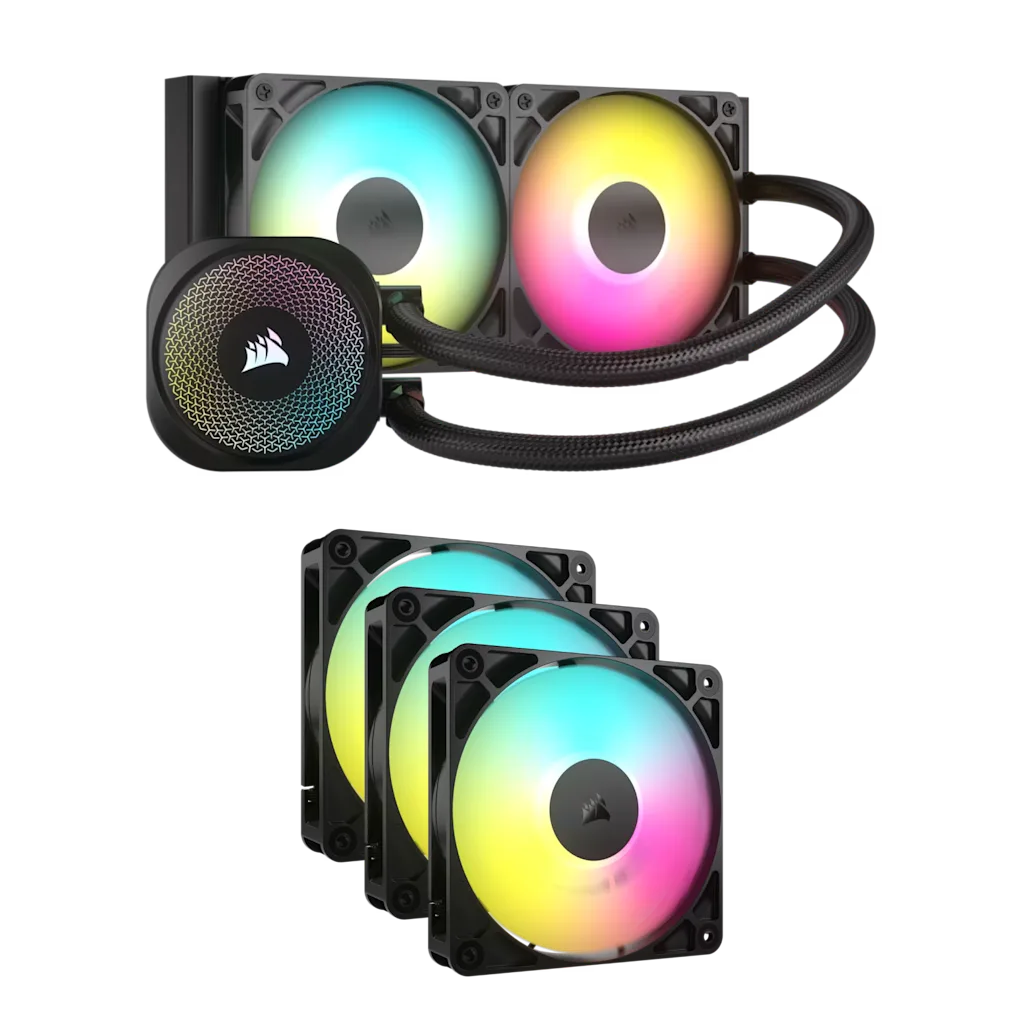 Corsair ファン8個 PC ケースファン | RGB システム冷却ファン | CORSAIR