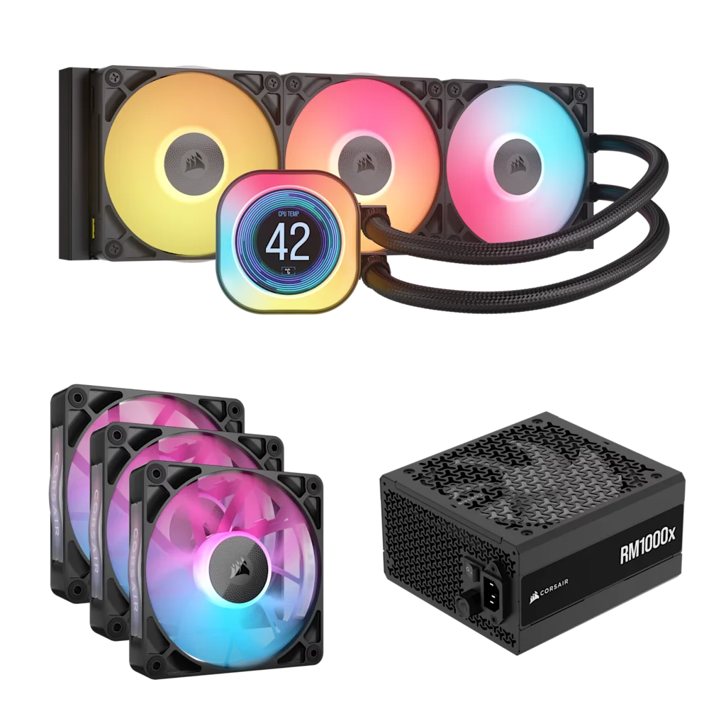 CORSAIR iCUE LINK TITAN 360 RX LCD セット Corsair iCUE LINK TITAN 360 RX LCD 3x120mm (CW9061023WW