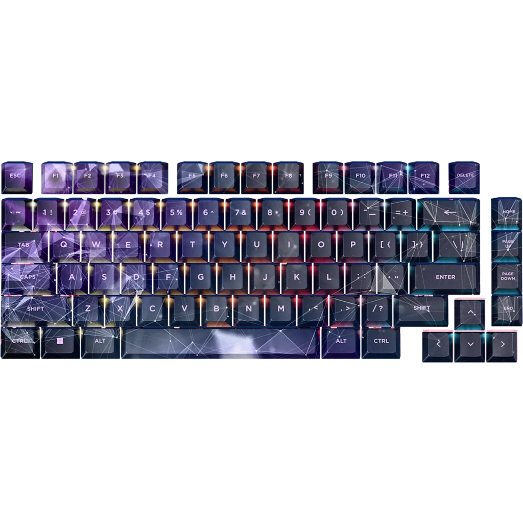 Corsair ZESTAW MODYFIKACYJNY Z NAKŁADKAMI NA KLAWISZE WYKONANYMI METODĄ SUBLIMACJI PBT - Sci-Fi Dark - Układ NA CH-99114K0-NA-SA