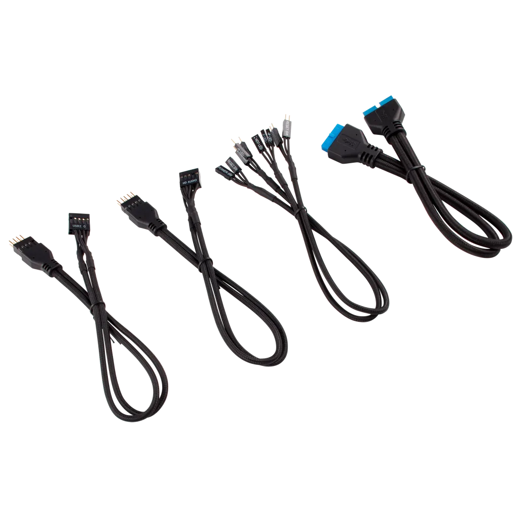 Premium Sleeved Front Panel Extension Kit 30cm — Black