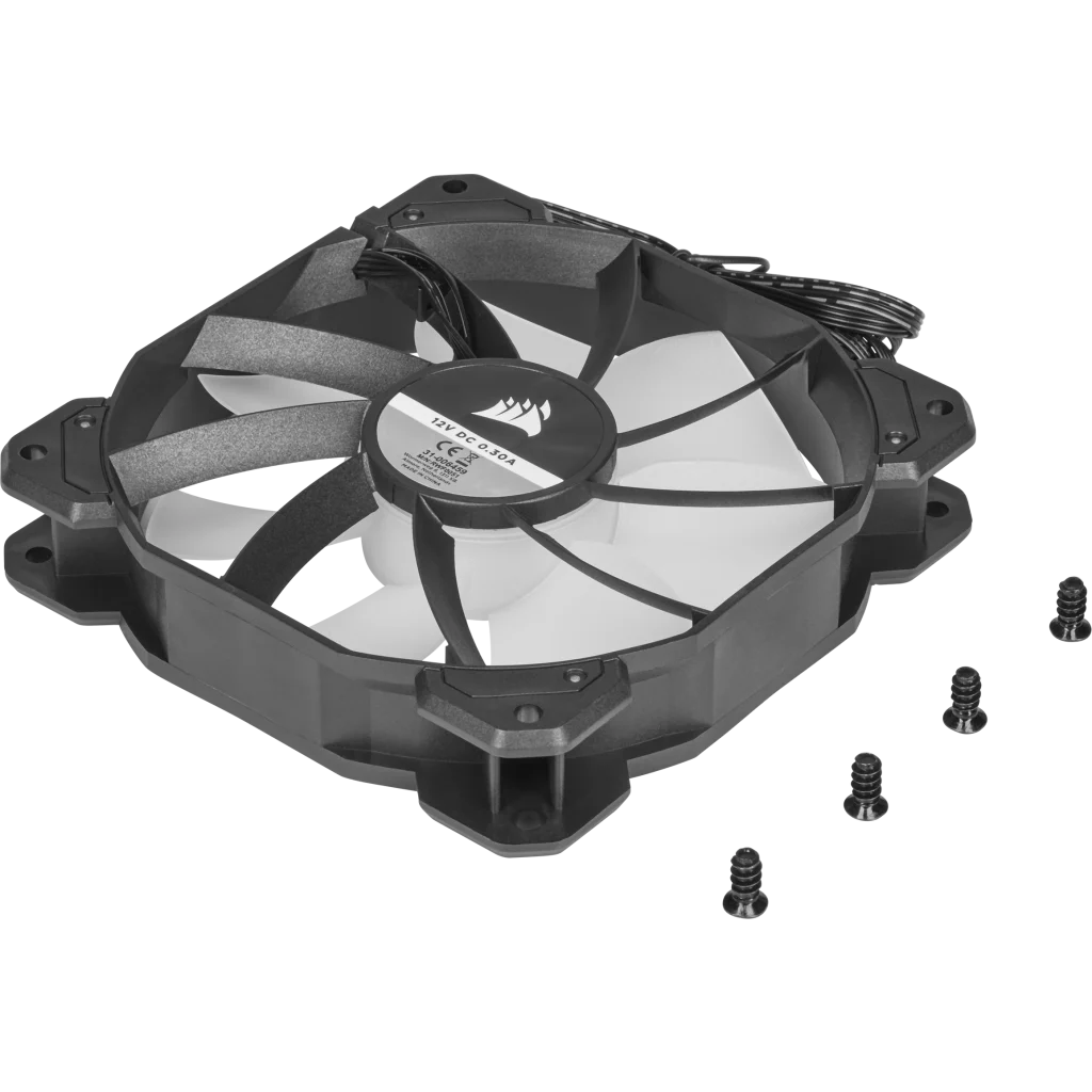 iCUE 4000X 120mm 4-pin PWM RGB Fan, Black, 1500 RPM