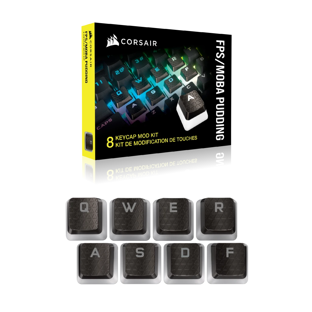 FPS/MOBA Pudding Keycap Mod Kit for QWERTY/Z Layout