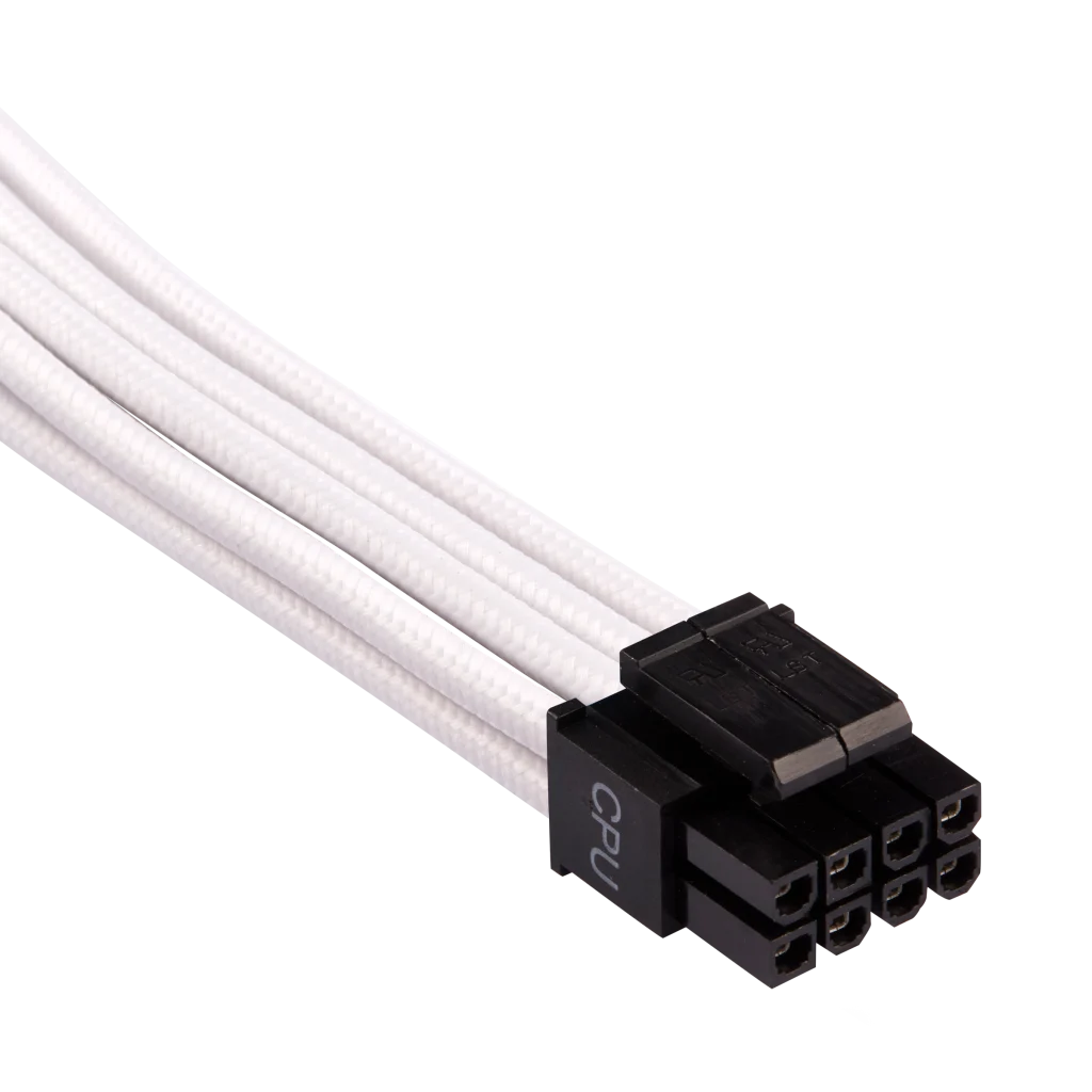 – 4 Gen Type 4 Cables Premium Sleeved Starter Individually Kit PSU White