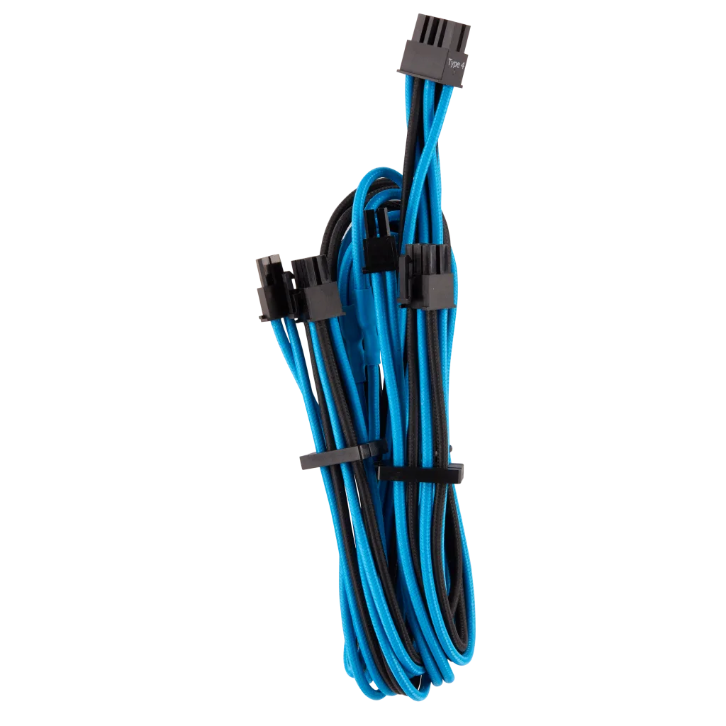 Premium Individually Sleeved PSU Cables Pro Kit Type 4 Gen 4 – Blue/Black