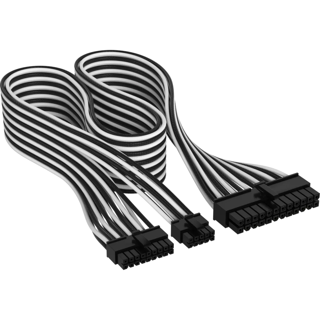 CORSAIRプレミアム個別スリーブ 電源ケーブル PROキット ホワイト Premium Individually Sleeved Type-5 PSU Cables Pro Kit, White