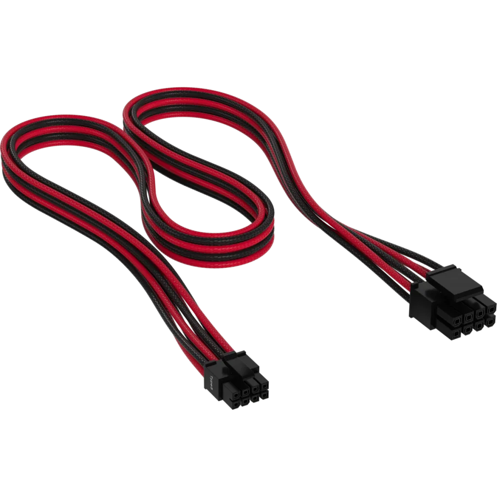 Premium Individually Sleeved Type-5 PSU Cables Starter Kit, Red/Black