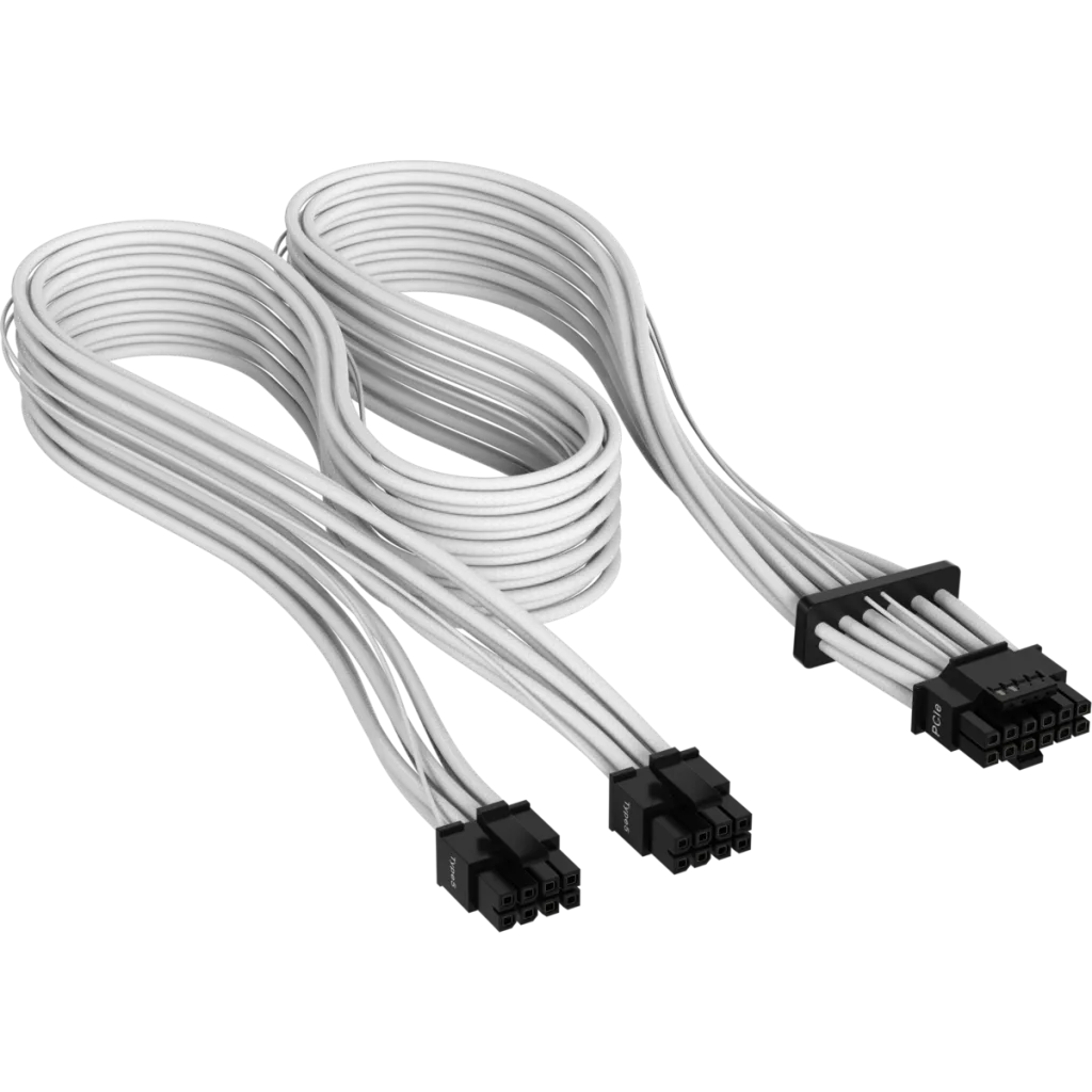 Premium Individually Sleeved Type-5 PSU Cables Kit, White Pro