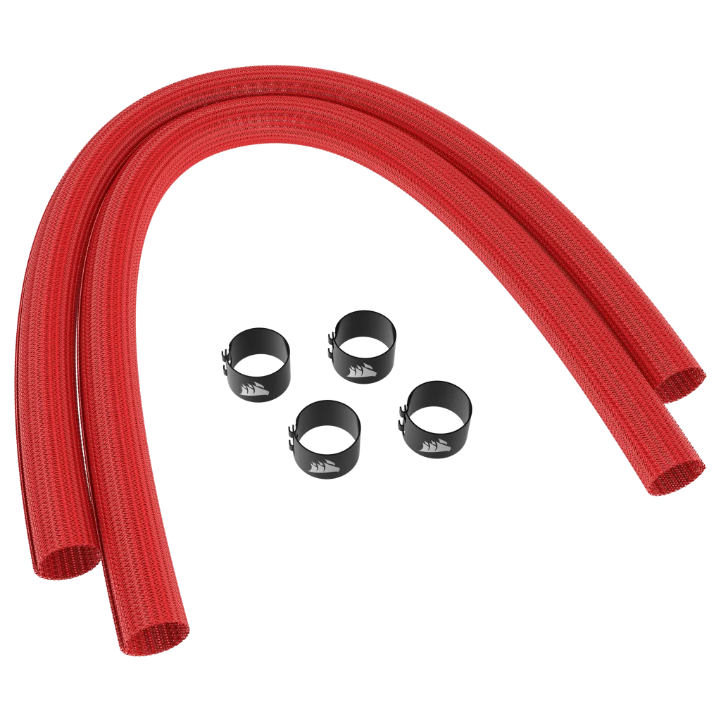 CORSAIR Sleeving Kit for AIO CPU Coolers — 450mm — Red