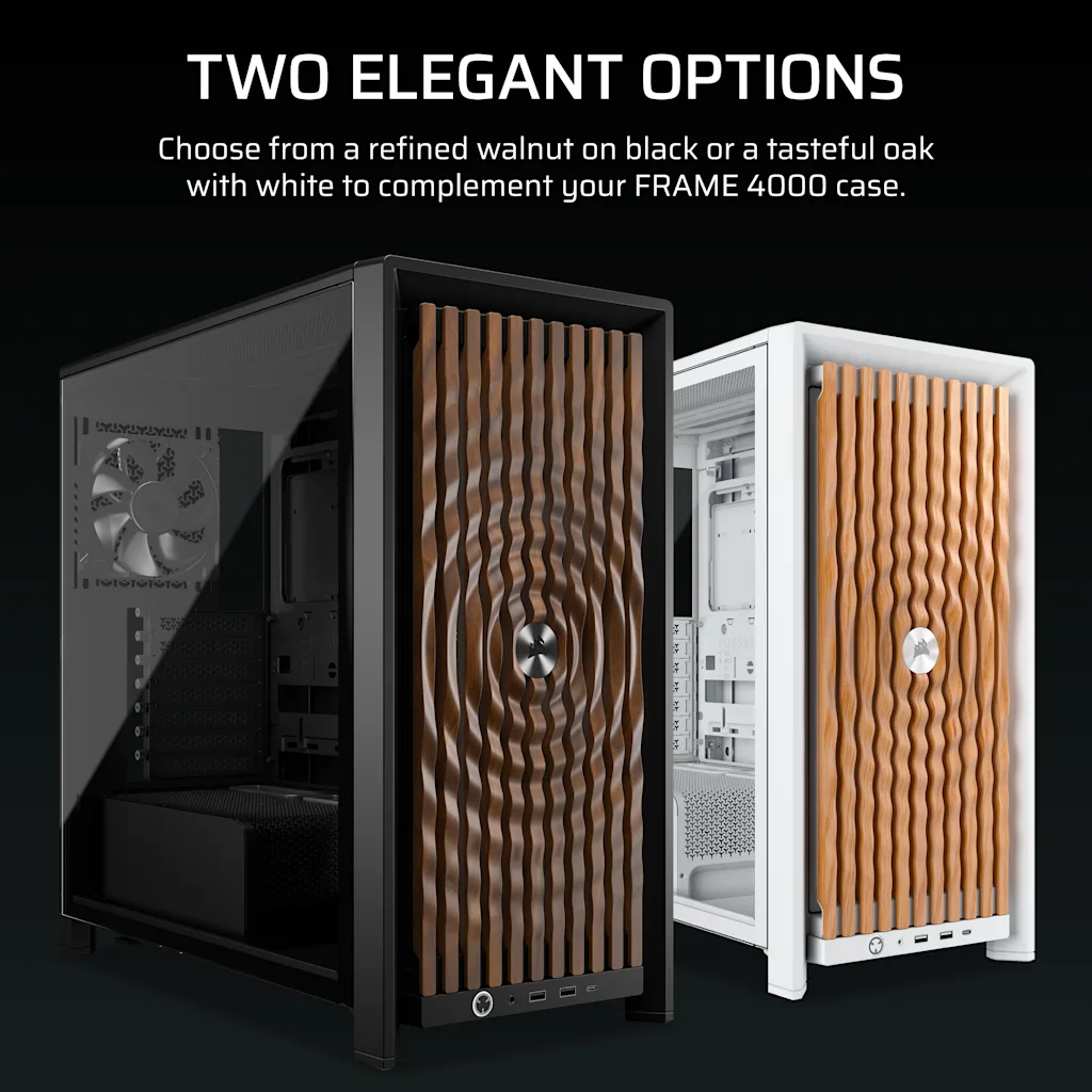 FRAME 4000 Series ELITE WOOD Front Panel - Black/Walnut