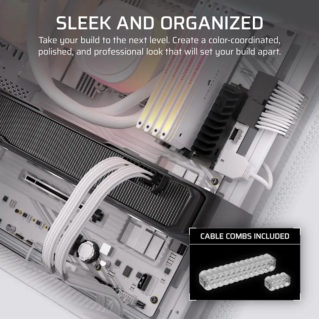 Elite Premium Individually Sleeved Type-4 PSU Cables Starter Kit