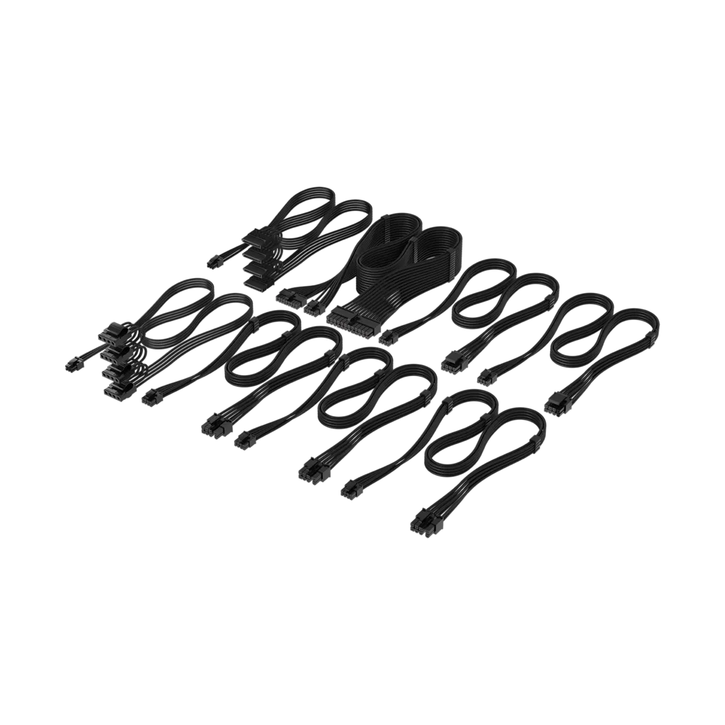 Elite Premium Individually Sleeved Type-5 PSU Cables Pro Kit - Black