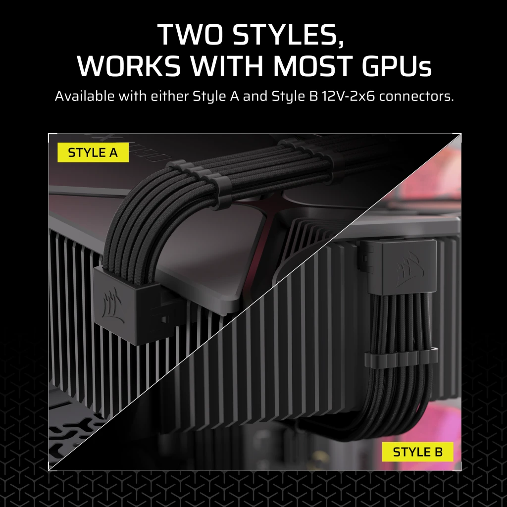 CORSAIR Type 5 PSU 90° 12V-2x6 Style A Cable