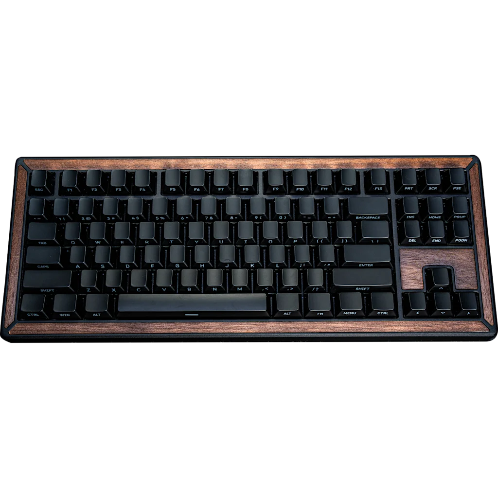 CORSAIR ONE CSTM80 Mechanical Keyboard - Black/Walnut Wood Accent