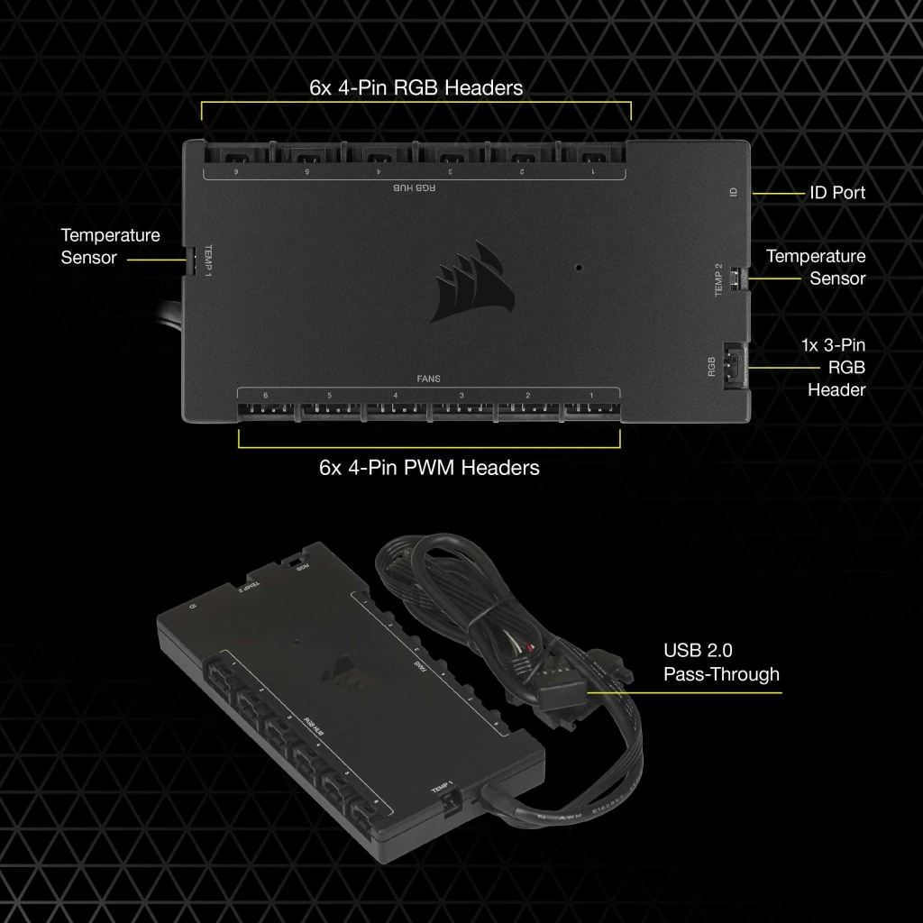 CORSAIR iCUE Commander Core XT Smart RGB Lighting and Fan Speed Controller  Black CL-9011112-WW - Best Buy