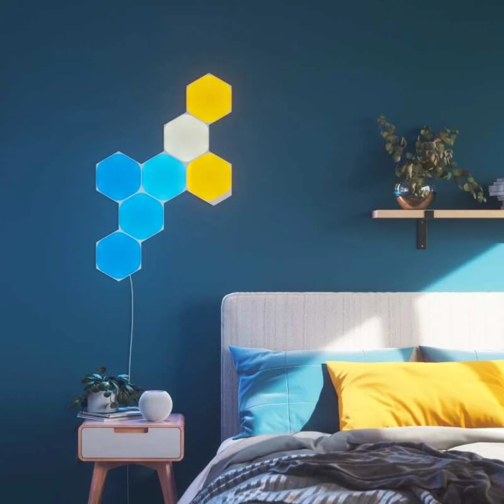 Nanoleaf luces led rgb para habitación gamer - 7 paneles hexagonales