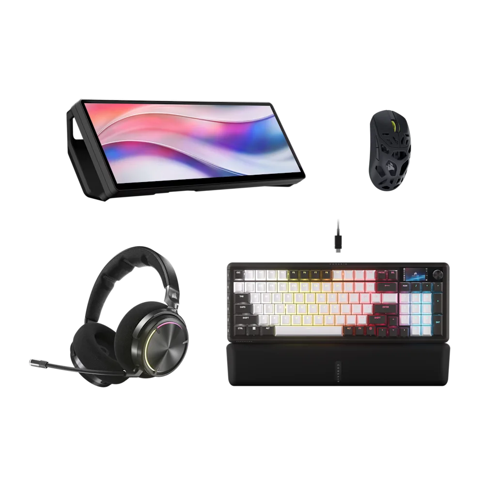 CORSAIR XENEON EDGE 15.6インチ Pro Gaming Pack: Corsair Xeneon Edge, K70 Core TKL Wireless, SABRE