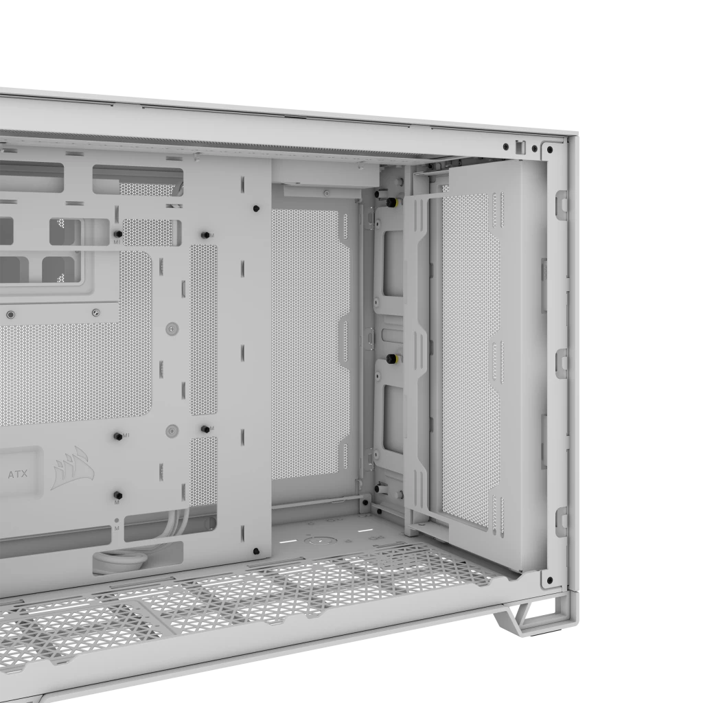 2500D AIRFLOW Mid-Tower Dual Chamber PC Case - White