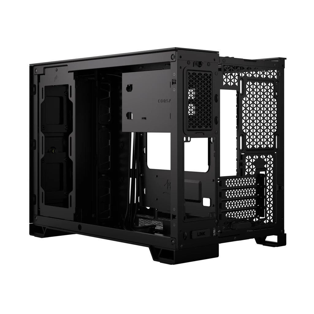 2500X ミッドタワー デュアルチャンバー PC ケース - ブラック