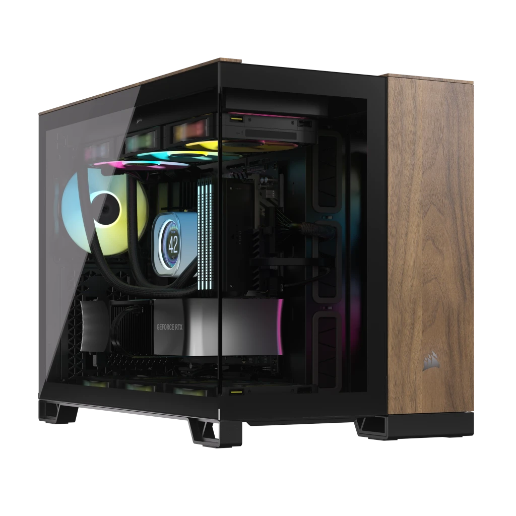 ずっと気になってた Micro 2500X ATX Wood Black/Walnut - Case PC Chamber Dual ジャケット・アウター
