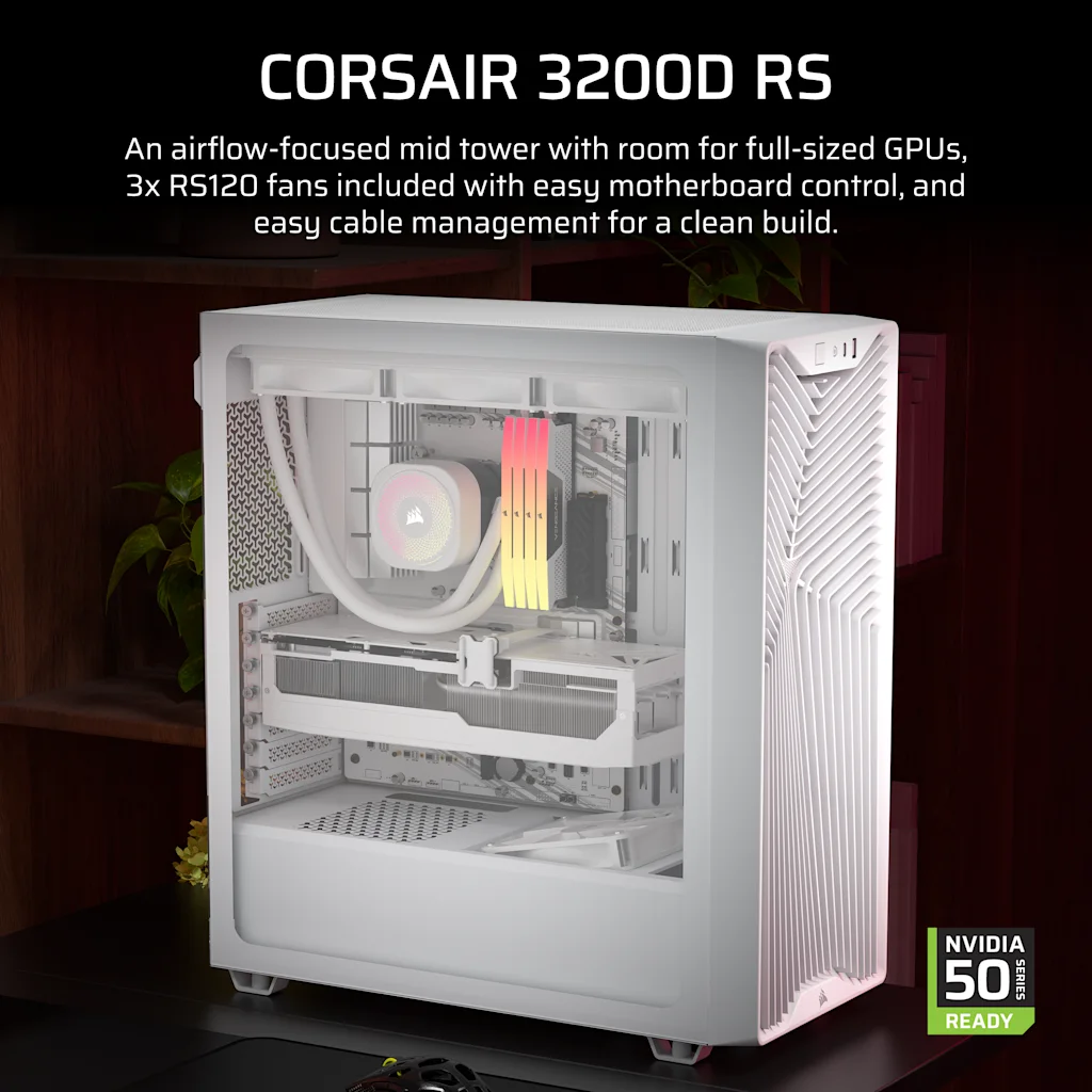 3200D RS ミッドタワーPCケース - ホワイト