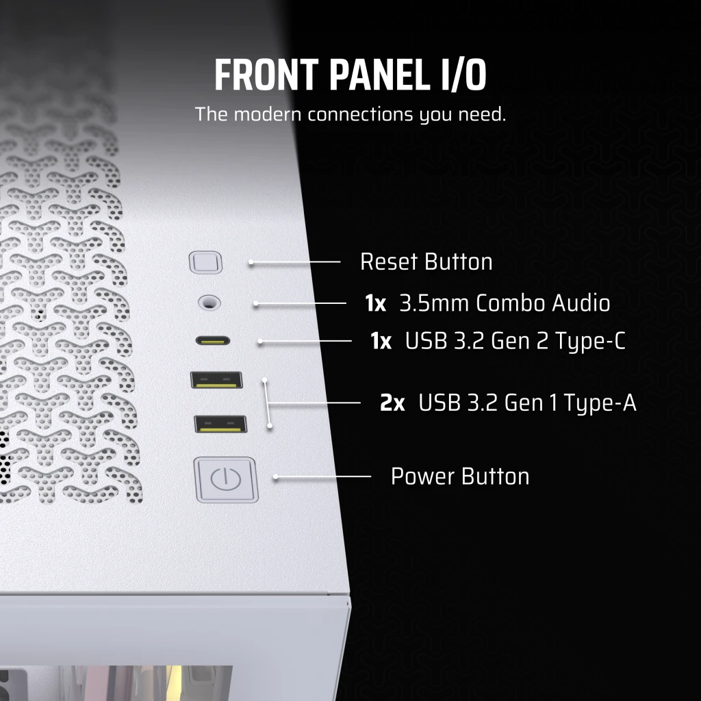 iCUE LINK 3500X RGB Mid-Tower PC Case - White