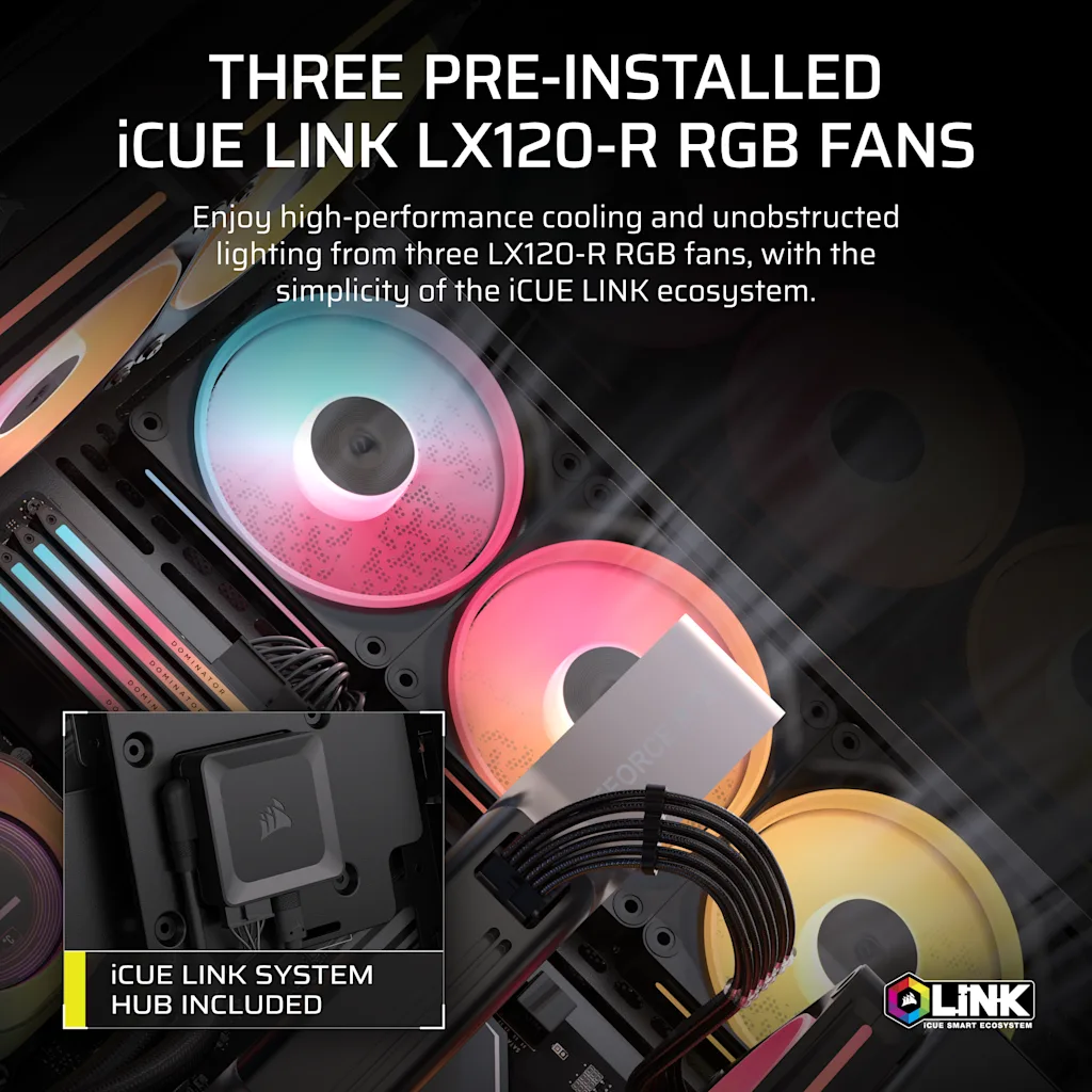Corsair 3500X LX-R RGB iCUE LINK Mid-Tower PC Case thumbnail 3
