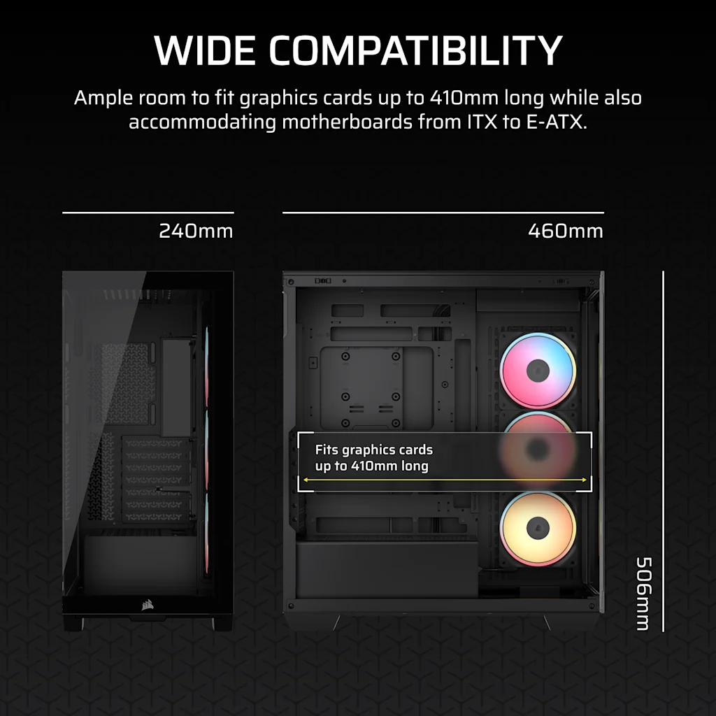Corsair 3500X LX-R RGB iCUE LINK Mid-Tower PC Case thumbnail 7