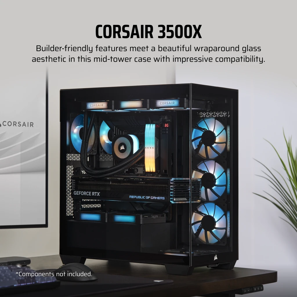 【国内配送】 3500X Mid-Tower PC Case PCケース(自作PC用)