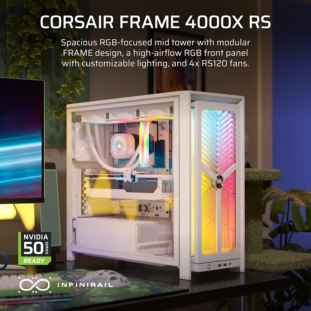 3000D RGB AIRFLOW ミッドタワー PC ケース - ホワイト 3000D RGB AIRFLOW Mini-ITX PC ケース – ホワイト | CORSAIR