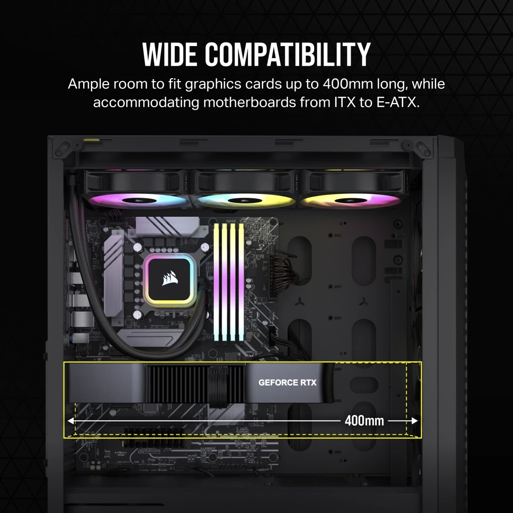 480T RGB Airflow Tempered Glass Mid-Tower Case