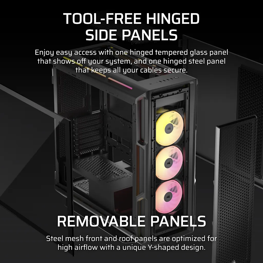 iCUE LINK 5000T LX RGB ミッドタワー 高性能 PC ケース