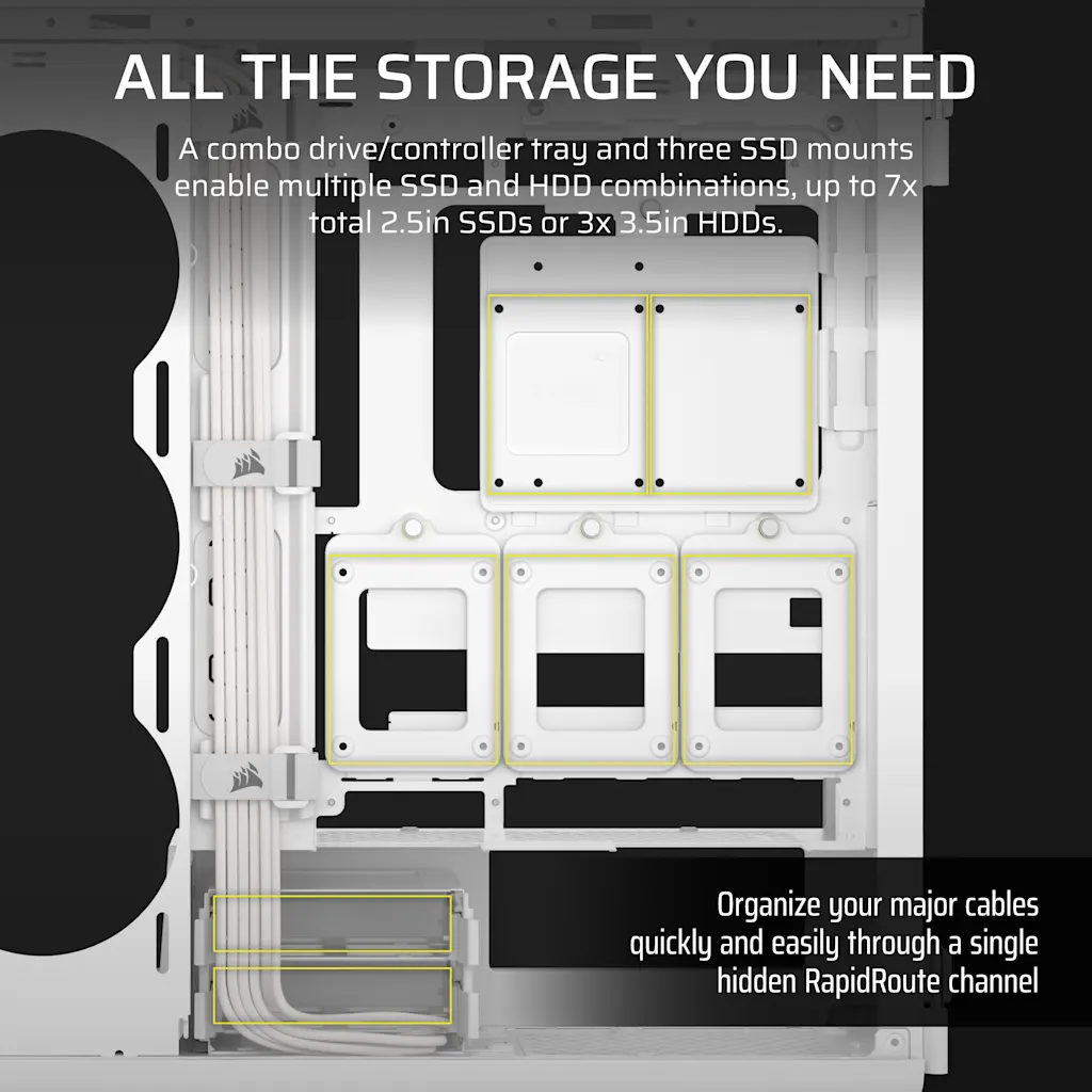 5000T Mid-Tower High-Performance PC Case - White