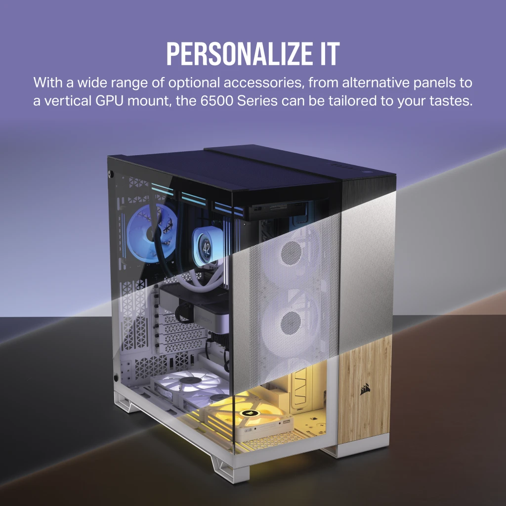 6500X Mid-Tower Dual Chamber PC Case - Black