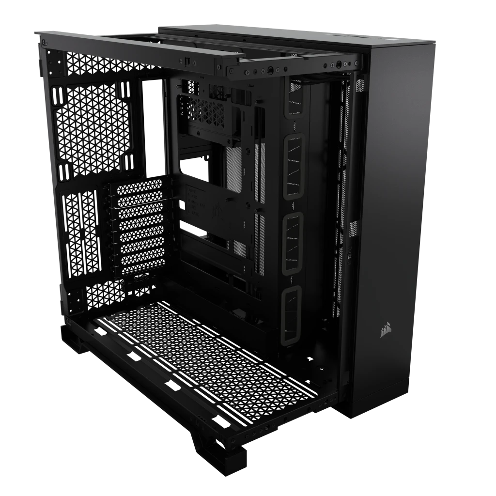 6500D AIRFLOW Mid-Tower Dual Chamber PC Case - Black