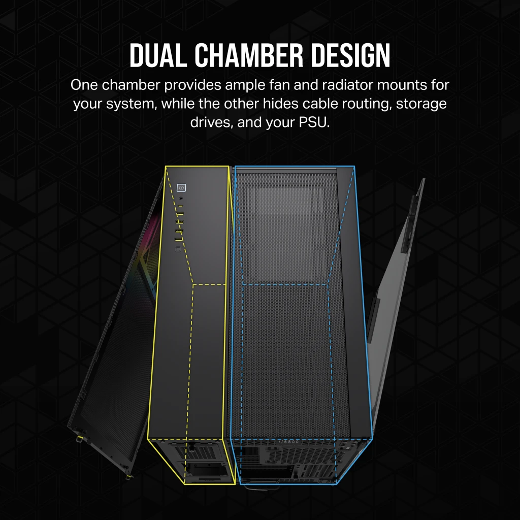 CORSAIR ICUE Link 3500X RGB Mid-Tower ATX PC Case – Panoramic Tempered