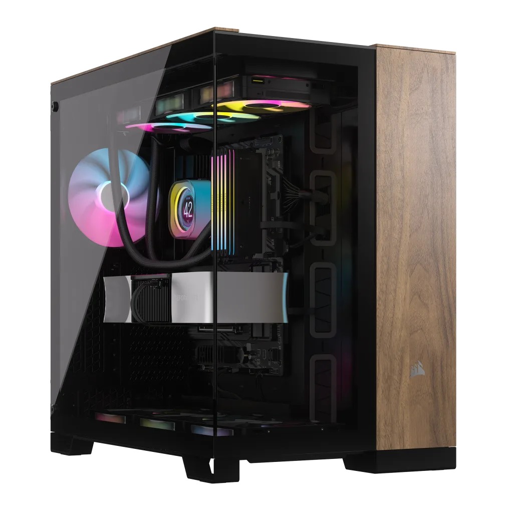 6500X ミッドタワー デュアルチャンバー PC ケース - ブラック