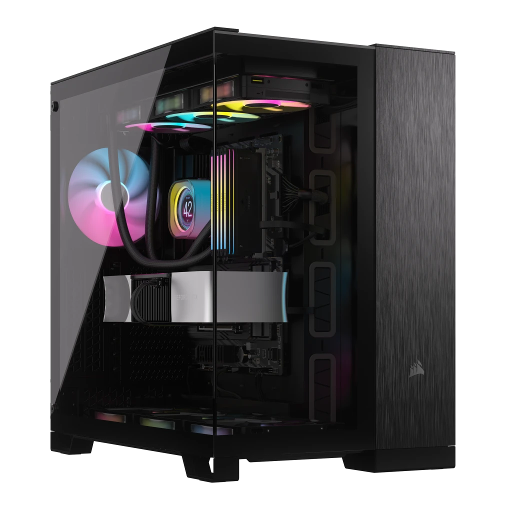 低価格の ミッドタワー 6500X デュアルチャンバー ブラック - ケース PC PCケース(自作PC用)