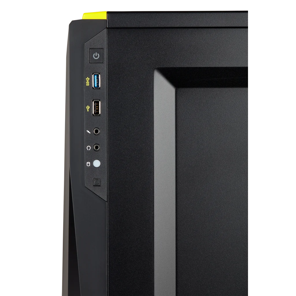 Mai Carbide Series™ SPEC-04 Mid-Tower Gaming Case — Black/Yellow