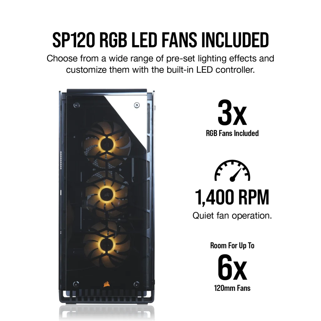 Crystal 570X RGB Mirror Black Tempered Glass, Premium ATX Mid