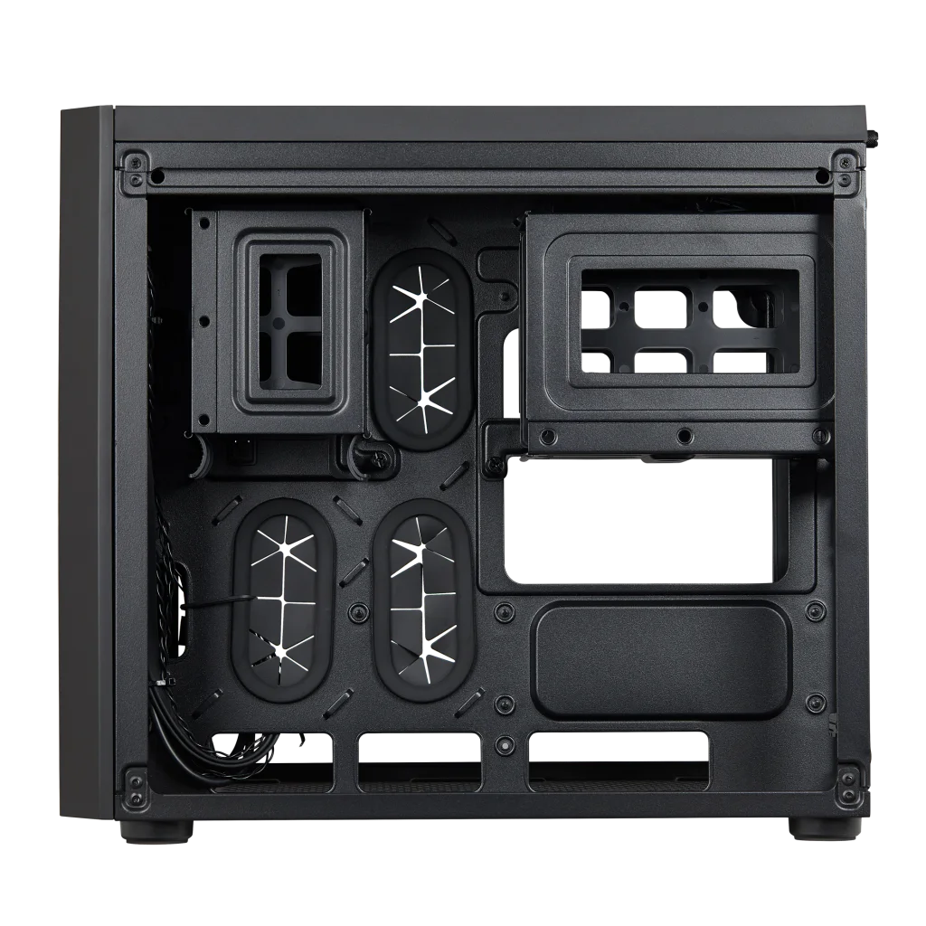 Crystal Series 280X Tempered Glass Micro ATX PC Case — Black